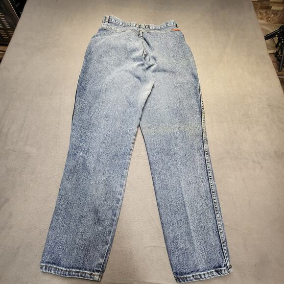 Vintage Jordache Jeans Girls 16 Blue Straight Leg Mom Stretch Distressed Denim - Picture 10 of 12